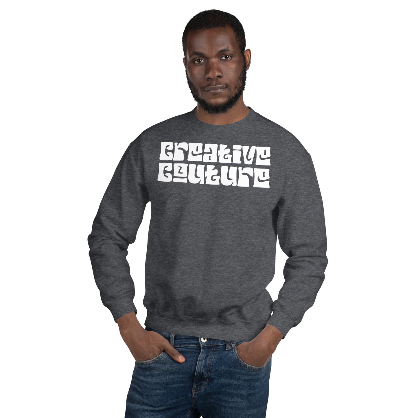 unisex black sweatshirt | sturdy and warm | creative couture