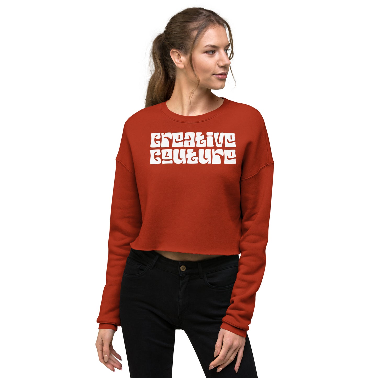 fleece crop sweatshirt | cropped sweatshirt | creative couture